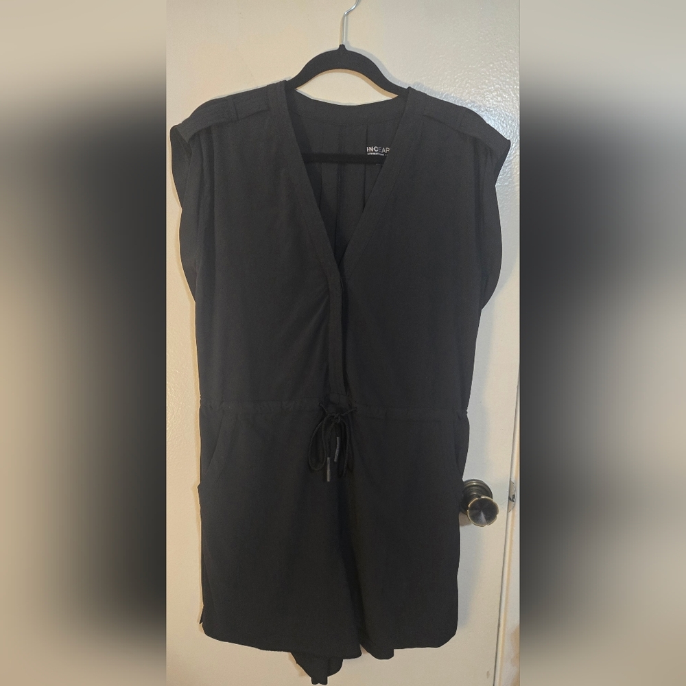 INC International Concepts Black Sleeveless Jumpsuit